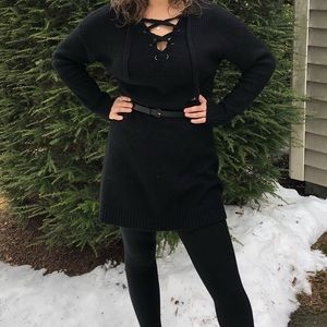 Black sweater dress